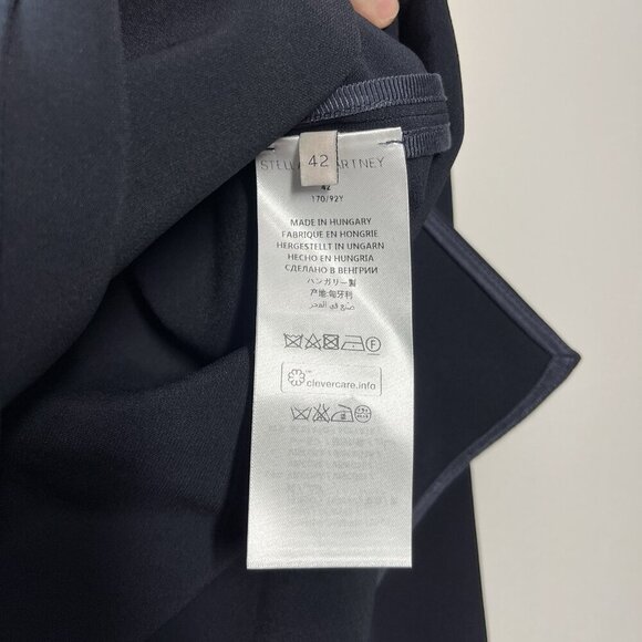 Stella McCartney NWT‎ Navy Blue Arlesa Quarter Zip Blouse Size 42 - Picture 6 of 10